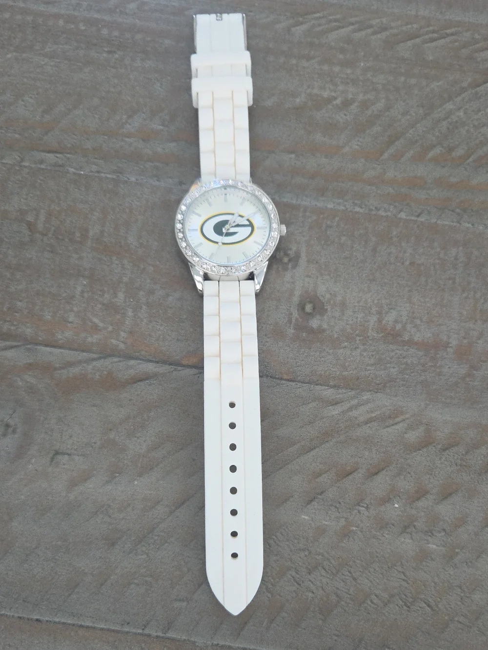 NWT Game Time NFL Green Bay Packers Glitz Watch - White Silicone